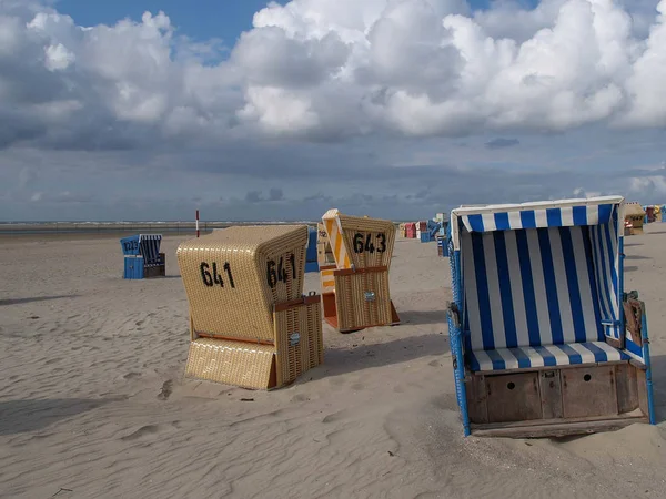 Stranden Langeoog Den Tyska Nordsjön — Stockfoto