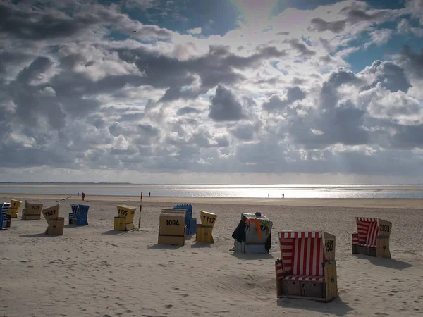 Alman Kuzey Denizindeki Langeoog Plajı — Stok fotoğraf