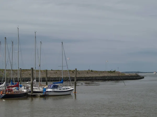 Пляж Лангеога Німецькому Північному Морі — стокове фото