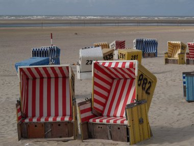 Alman kuzey denizindeki Langeoog plajı.