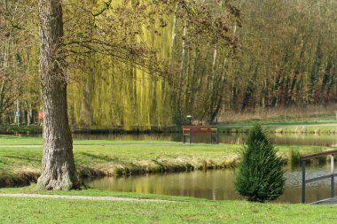 Almanya 'daki Raesfeld Şatosu' nda bahar geldi.