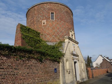 Alman Muensterland 'inde bahar vakti güneşli bir gün.,