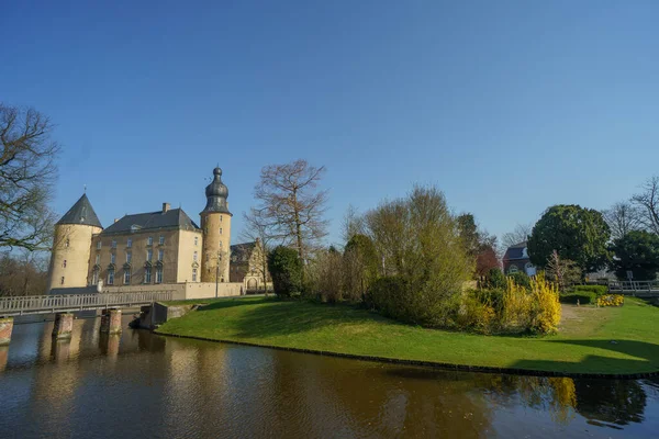 Castles Trees Spring Time German Muensterland — Stock Photo, Image