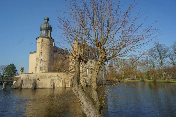 Zamki Drzewa Wiosną Niemieckiej Ziemi Muensterland — Zdjęcie stockowe