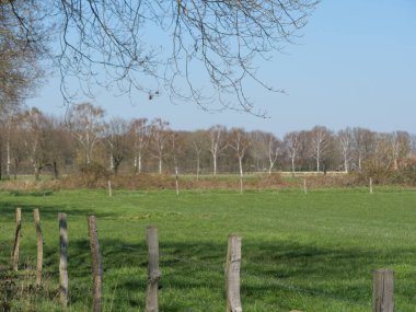 Alman Muensterland 'inde bahar geldi.