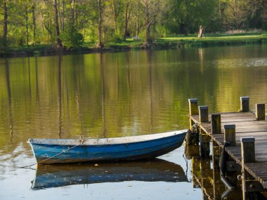 Borken şehrinin yakınlarındaki Alman muensterland 'inde bahar geldi.