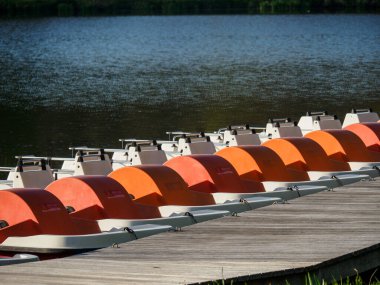 Borken şehrinin yakınlarındaki Alman muensterland 'inde bahar geldi.