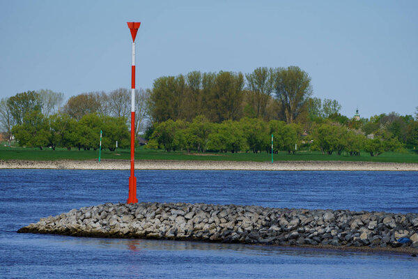 The river rhine in Germany near the city of Wesel