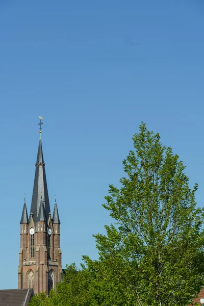 Μικρό Χωριό Weseke Στη Γερμανική Muensterland — Φωτογραφία Αρχείου
