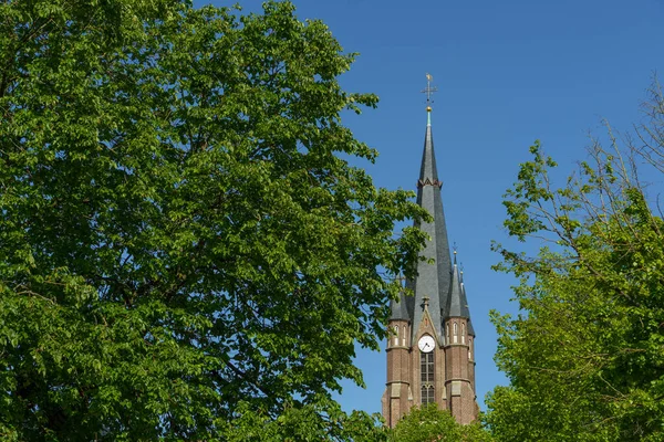 Piccolo Villaggio Weseke Nel Muensterland Tedesco — Foto Stock