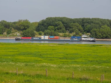 Almanya 'da Wesel yakınlarındaki Ren Köprüsü