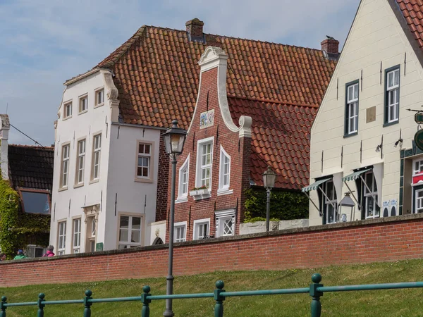 Pequeño Pueblo Greetsiel Costa Alemana Del Mar Del Norte — Foto de Stock