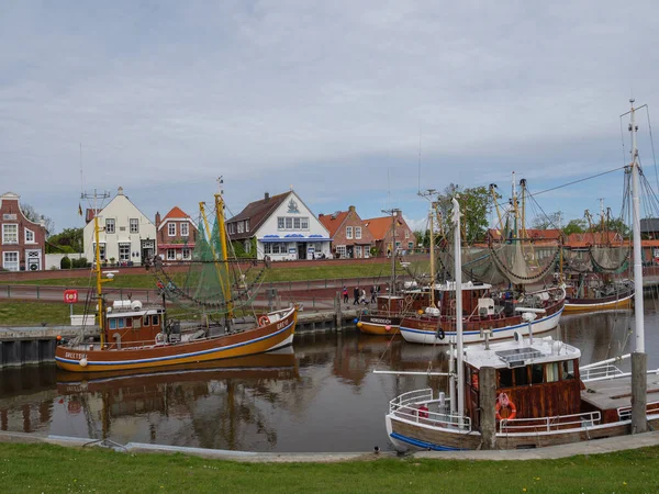 Petit Village Greetsiel Sur Côte Allemande Mer Nord — Photo