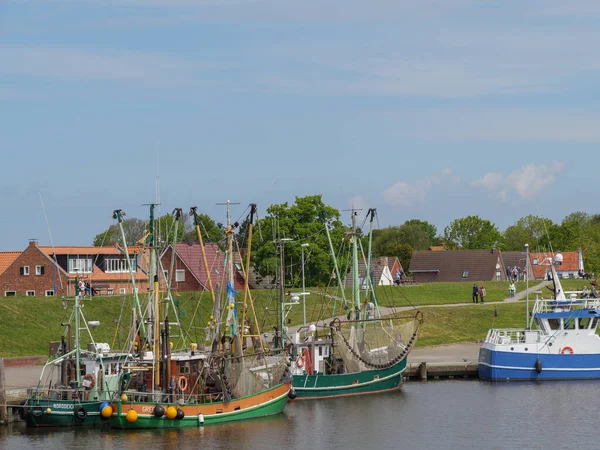 Petit Village Greetsiel Sur Côte Allemande Mer Nord — Photo