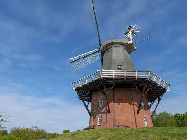 Pequeño Pueblo Greetsiel Costa Alemana Del Mar Del Norte — Foto de Stock