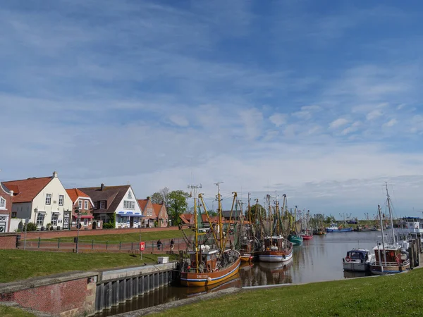 Pequeño Pueblo Greetsiel Costa Alemana Del Mar Del Norte — Foto de Stock