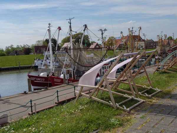 Het Kleine Dorpje Greetsiel Aan Duitse Noordzeekust — Stockfoto