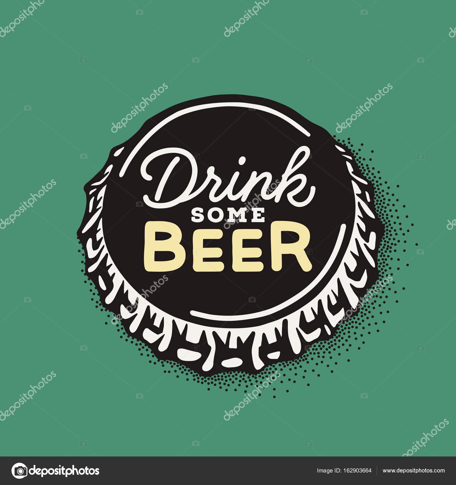 Craft Beer Bottle Cap With Brewing Inscription In Vintage Style Stock Vector Image By C Graphuvarov