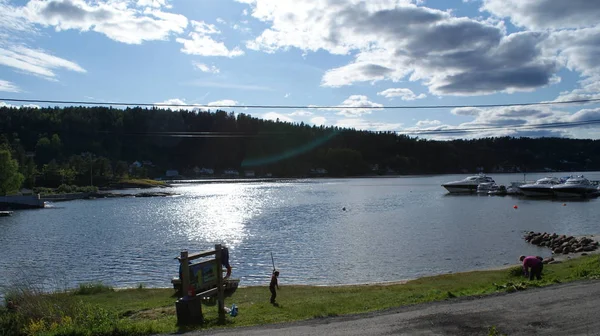 Oslo to stolica Norwegii, piękne miasto z parkami — Zdjęcie stockowe