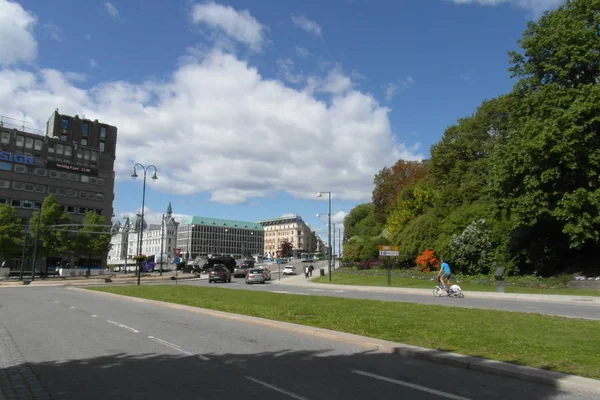Oslo to stolica Norwegii, piękne miasto z parkami — Zdjęcie stockowe
