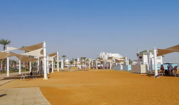 En Bokek é um resort popular no mar Morto, Israel — Fotografia de Stock