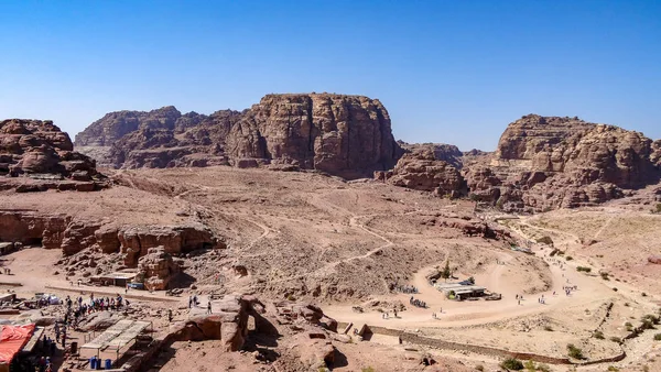 Petra é uma cidade antiga na Jordânia — Fotografia de Stock