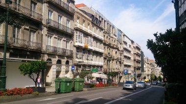 Eski ve çok güzel İspanyol şehri Vigo.