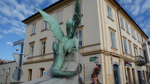 Ljubljana Slovenya 'nın başkentidir, güzel bir şehirdir. — Stok fotoğraf