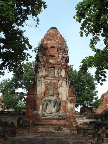 Ayutthaya egy ősi város Thaiföldön. — Stock Fotó