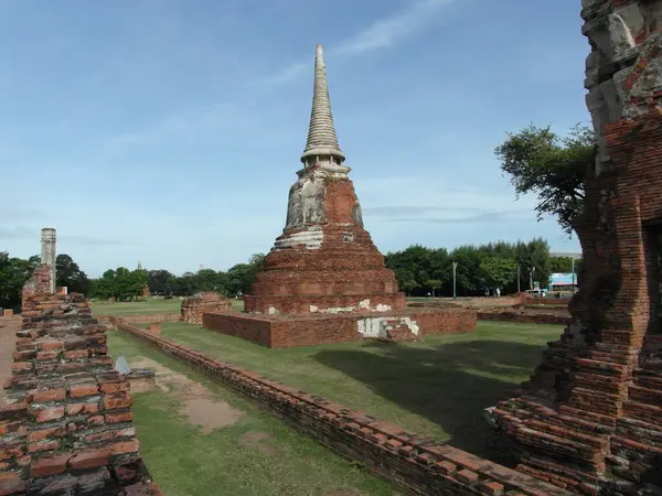 Ayutthaya egy ősi város Thaiföldön. — Stock Fotó