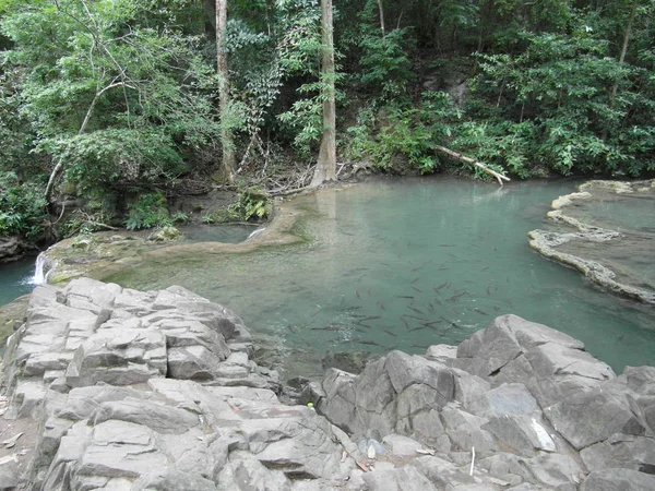 Chute d'eau Eravan en Thaïlande, Asie du Sud-Est — Photo