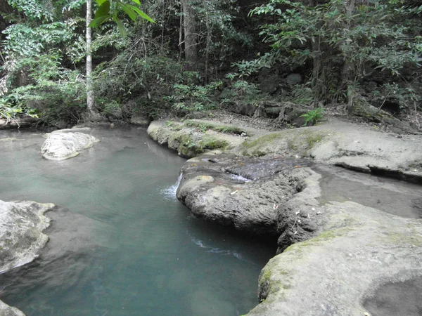 Cascata Eravan in Thailandia, Sudest asiatico — Foto Stock