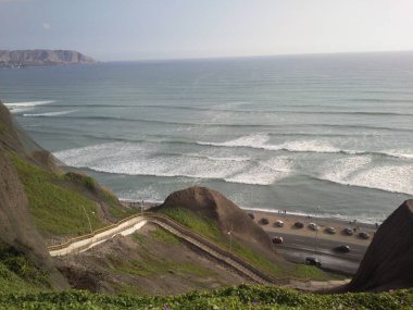 Lima, Peru 'nun çarpıcı metropolü. Güney Amerika