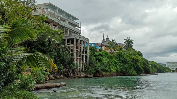 Caribische Zee Jamaica Heldere Vegetatie Het Leven Van Stad Ocho — Stockfoto