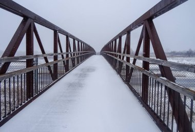 Kanada 'nın Ontario eyaletindeki Hamilton şehrinde şelaleler. İnanılmaz orman, kış ve bahar havası, dinlenmek için harika yerler.