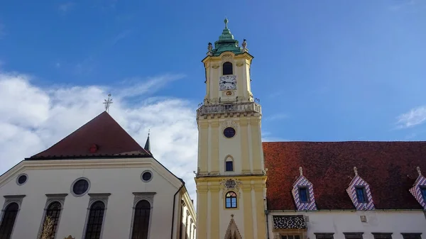 Stare Centrum Bratysławie Słowacka Architektura Jest Prosta Ale Bardzo Piękna — Zdjęcie stockowe