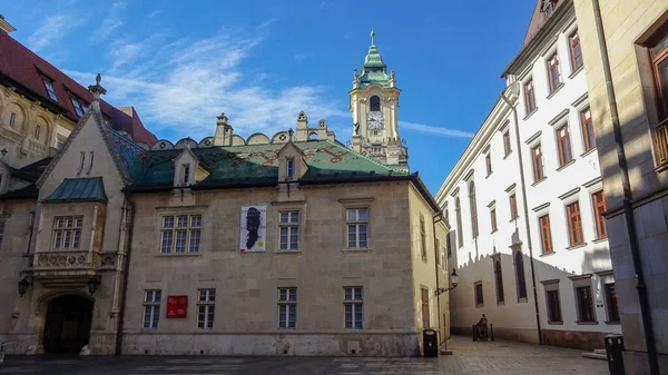 Viejo Centro Bratislava Arquitectura Eslovaca Simple Pero Muy Hermosa Maravillosas —  Fotos de Stock