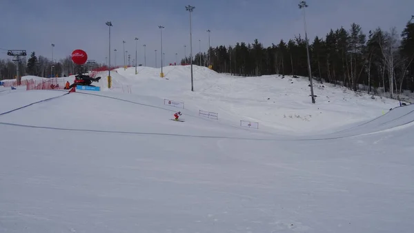 Sunny Valley Skidort Chelyabinsk Regionen Nära Miassa Skidkorsets Hölls Här — Stockfoto