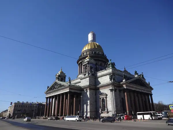 Wspaniała Architektura Sankt Petersburga Były Leningrad Słoneczny Dzień Wspaniałe Ulice — Zdjęcie stockowe