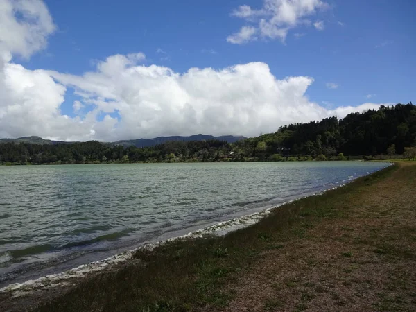 Lago Furnash Uma Jóia Dos Açores Bela Natureza Água Maravilhosa — Fotografia de Stock