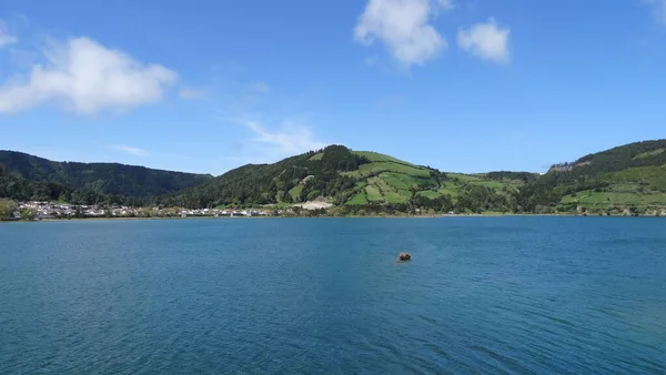 Lagos Deslumbrantes Nos Açores Blue Green Lakes Incrível Atmosfera Beleza — Fotografia de Stock