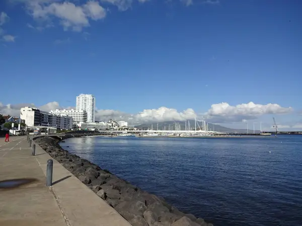 Azores Lugar Increíble Para Quedarse Capital Isla San Miguel Ciudad — Foto de Stock