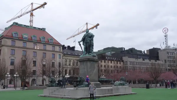 北欧と北欧の建築 見事なストックホルム 素晴らしいスウェーデンの都市 ガムラスタンと中心部 — ストック写真