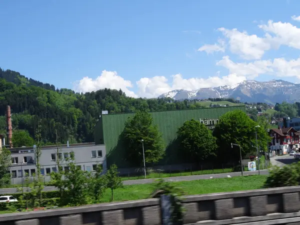 Piękna Austriacka Przyroda Architektura Feldkirch Bregencja Niesamowite Miejsca Nocleg Góry — Zdjęcie stockowe