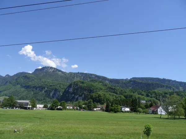 Hermosa Naturaleza Arquitectura Austríaca Feldkirch Bregenz Son Lugares Increíbles Para —  Fotos de Stock