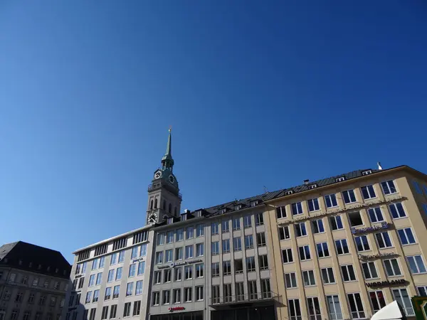 德国美丽的城市慕尼黑漂亮的建筑 主广场 令人难以置信的氛围 — 图库照片