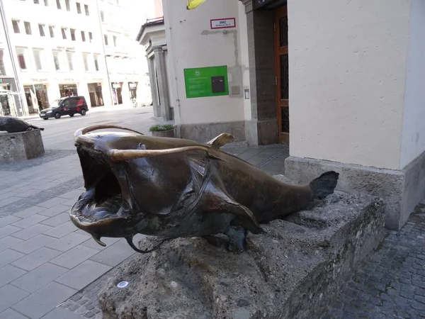 Den Vackra Tyska Staden München Underbara Byggnader Stora Torget Otrolig — Stockfoto