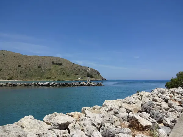 Île Crète Magnifique Plage Dans Mer Crète Nature Magnifique Ses — Photo