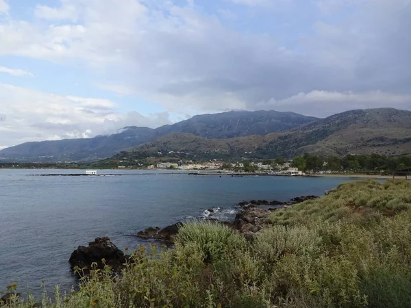 Île Crète Magnifique Plage Dans Mer Crète Nature Magnifique Ses — Photo