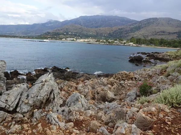 Isla Creta Maravillosa Playa Mar Creta Impresionante Naturaleza Lindos Resorts —  Fotos de Stock
